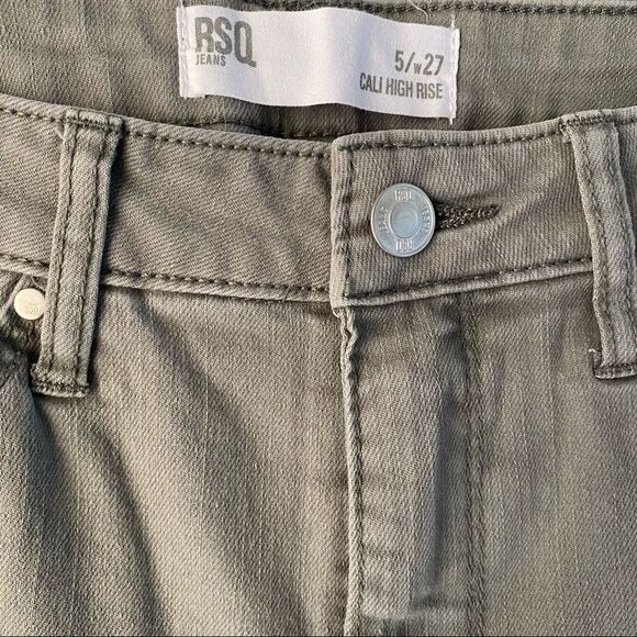 RSQ | Cali High Rise Jeans in Olive Green, Size 27 - Picture 8 of 11